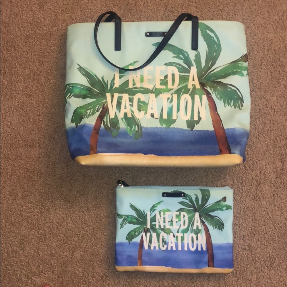 Kate spade tote and pouch